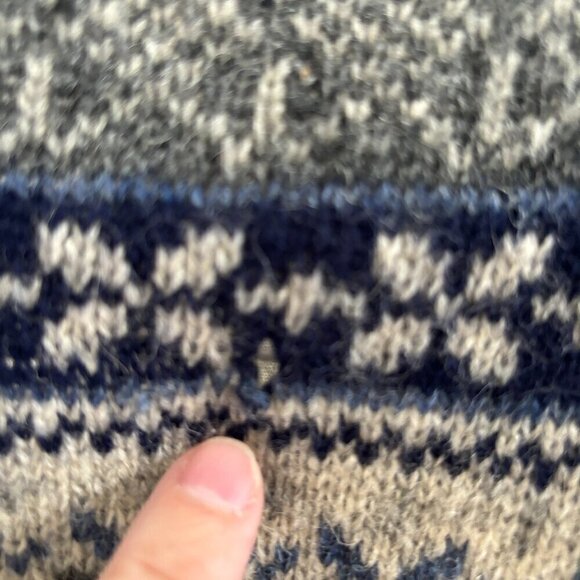 Icelandic Style Long Button Up Cardigan Sweater - Picture 7 of 8